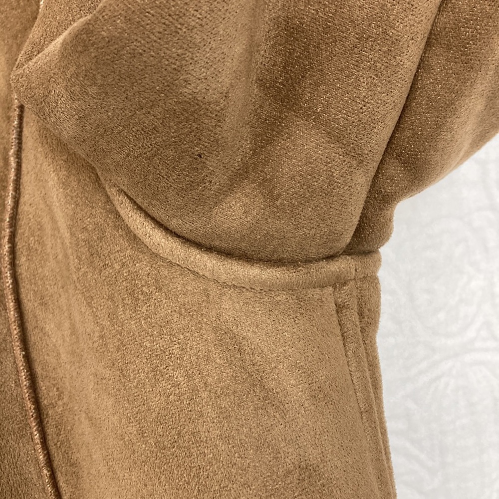 Braetan Women’s Tan Faux Shearling Toggle Coat sz Large - Picture 11 of 14